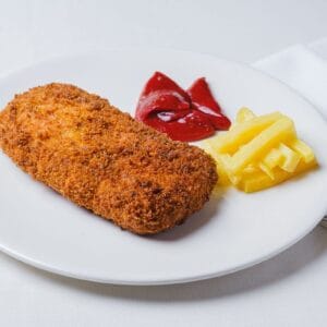 Cachopo de ternera asturiana relleno de jamón ibérico y queso de Vidiago